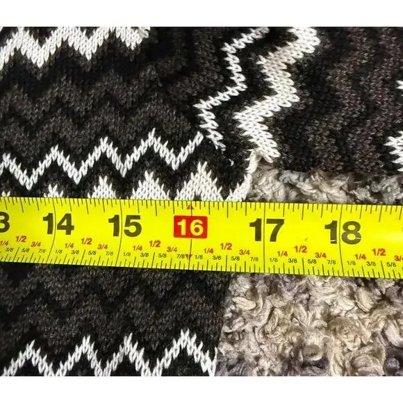 Calvin Klein Black White Chevron Knit Sweater Dress Size M NWT - Picture 7 of 7